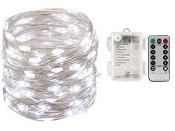 КОЛЕДНИ ЛАМПИ LED 10М. 100БР. БЯЛА СВЕТЛИНА