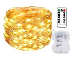 КОЛЕДНИ ЛАМПИ LED 10М. 100БР. ЖЪЛТА СВЕТЛИНА