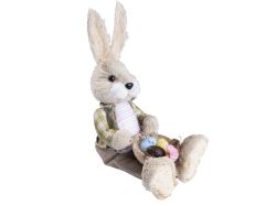 ВЕЛИКДЕНСКА ДЕКОРАЦИЯ ЗАЕК С КОШ ЯЙЦА 23/15/32СМ.