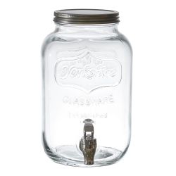 Стъклен буркан / диспенсър / с канелка - 3л.