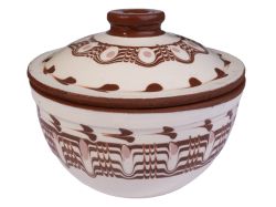 ГЮВЕЧЕ Ф15/12СМ. 0,550Л. ТРОЯНСКА ШАРКА БЯЛО