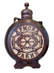 Бъклица ,, КУМСКА РАКИЯ " Детелина / Грозд - 1000 мл на светъл фон