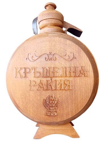 Бъклица 500 мл метал / лак / Кръщелна ракия /