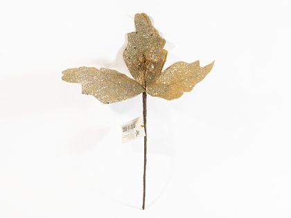 ИЗКУСТВЕНО ЦВЕТЕ КОЛЕДНА ЗВЕЗДА 18СМ. БРОНЗОВО