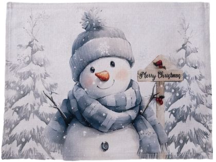 КОЛЕДНА ПОДЛОЖКА ЗА СЕРВИРАНЕ 28Х43СМ. СНЕЖКО