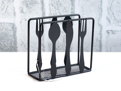САЛФЕТНИК ДЕКОР ПРИБОРИ ЧЕРНО