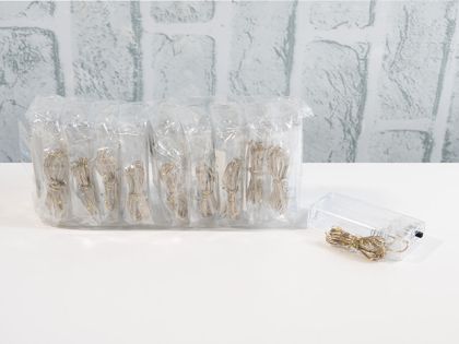 КОЛЕДНИ ЛАМПИ С БАТЕРИИ 2М. 20 ЛАМПИ ЦВЕТНО