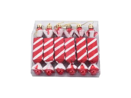 КОЛЕДНА ДЕКОРАЦИЯ БОНБОНИ ЗА ЗАКАЧАНЕ 6БР. 