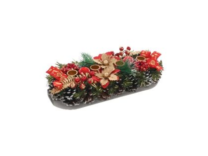 КОЛЕДНА ДЕКОРАЦИЯ СВЕЩНИК ЗА 4БР. СВЕЩИ