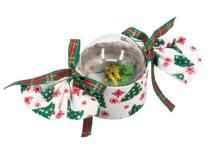 КОЛЕДНА КУТИЯ БОНБОН 7СМ. БЯЛО