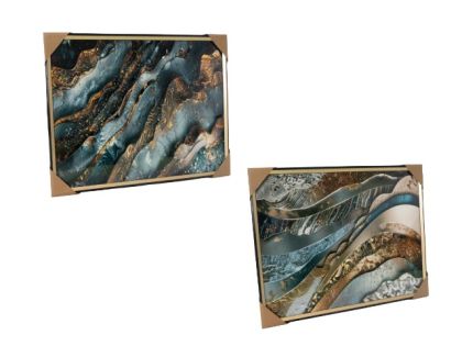 КАРТИНА С КАМЪНИ 50/70СМ. МРАМОРЕН АБСТРАКТ