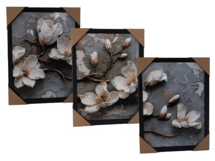 КАРТИНА С КАМЪНИ 30/40СМ. ЦВЯТ МАГНОЛИЯ