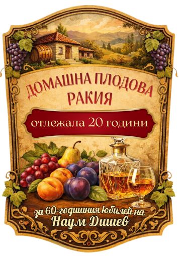 Индивидуален етикет за рожден ден,годишнина или друг повод