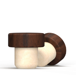 Синтетична тапа 19.5 мм. с дървена глава