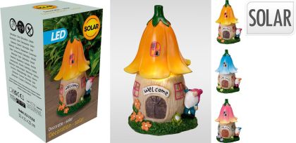 Къщичка със соларна лампа 22см.