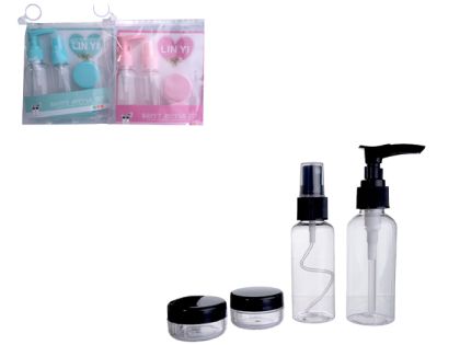 КОМПЛЕКТ КОЗМЕТИЧНИ ФЛАКОНИ ЗА ПЪТ 4 Ч. A-12