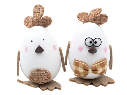 ВЕЛИКДЕНСКИ ЯЙЦА ПИЛЕ 2 БР. КАФЯВО