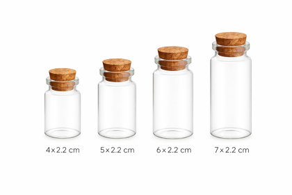 Шишенце декоративно стъклено 7 х 2,2  см