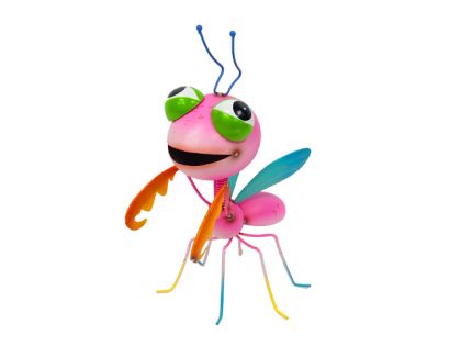 ДЕКОРАТИВНА ГРАДИНСКА ФИГУРА МЕТАЛНА НАСЕКОМО 17/20/31СМ. РОЗОВО