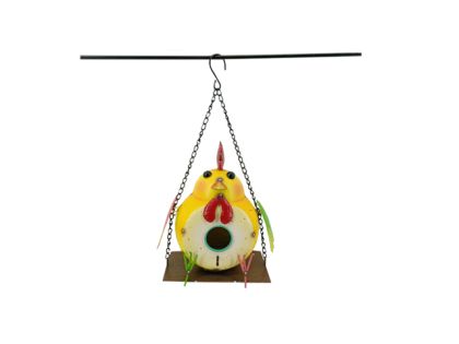 ДЕКОРАТИВНА ГРАДИНСКА ФИГУРА МЕТАЛНА ПТИЦА НА ЛЮЛКА 18/14/22СМ.