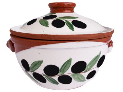 ГЮВЕЧЕ С ДРЪЖКИ Ф15/12СМ. 0,750Л. МАСЛИНА