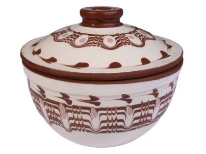 ГЮВЕЧЕ Ф15/12СМ. 0,550Л. ТРОЯНСКА ШАРКА БЯЛО