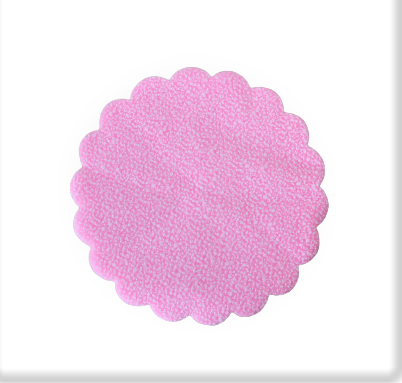 Кръгли тюлчета 22 см - Бебешко розово
