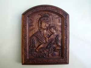 Дървена икона -Богородица