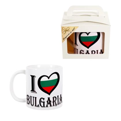 Чаша " I love BULGARIA " в подаръчна кутия