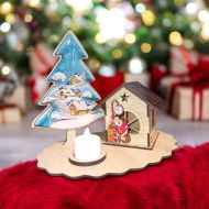 Светещи къща и елхичка - 25/15/18/