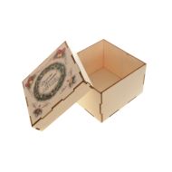 Коледна кутия с капак - 15х15см