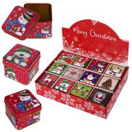 Коледна метална кутия / квадратна / 