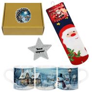 Коледен к-кт малка чаша с чорапи