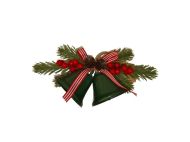 КОЛЕДНА ДЕКОРАЦИЯ КАМБАНКИ С КЛОНКА 22/13/6.5СМ. ЗЕЛЕН МАТ