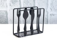 САЛФЕТНИК ДЕКОР ПРИБОРИ ЧЕРНО
