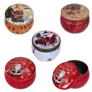 Коледна метална кутия / кръгла / 