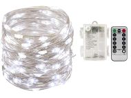 КОЛЕДНИ ЛАМПИ LED 10М. 100БР. БЯЛА СВЕТЛИНА