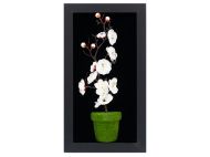 КАРТИНА 3D ОБЕМНА ЧЕРЕШОВ ЦВЯТ 40/22СМ. БЯЛО