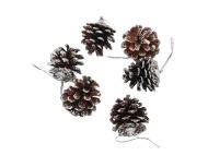 КОЛЕДНА ДЕКОРАЦИЯ ШИШАРКИ 6БР. ЗАСКРЕЖЕНИ