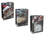 КОЛЕДНА ПОДАРЪЧНА ТОРБИЧКА 24/17/8СМ. MERRY CHRISTMAS