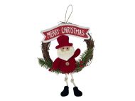 КОЛЕДЕН ВЕНЕЦ С ДЯДО КОЛЕДА 25/15/2.5СМ.