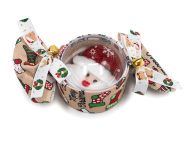 КОЛЕДНА КУТИЯ БОНБОН 7СМ. БЕЖОВО