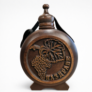 Бъклица с дърворезба с контейнер 500 мл