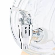 Буре стъклено на дървена поставка 1л.