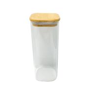 Буркан 0.750мл. с вак. и бамб. капачка кв. висок