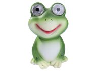 ДЕКОРАТИВНА ГРАДИНСКА ФИГУРА ЖАБА СОЛАРНА 9/8/14СМ. ЗЕЛЕНО