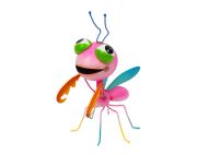 ДЕКОРАТИВНА ГРАДИНСКА ФИГУРА МЕТАЛНА НАСЕКОМО 17/20/31СМ. РОЗОВО