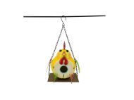 ДЕКОРАТИВНА ГРАДИНСКА ФИГУРА МЕТАЛНА ПТИЦА НА ЛЮЛКА 18/14/22СМ.