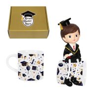 Подаръчен комплект фигурка с чаша "Дипломиране"