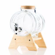 Стъклено буре 5л. на дървена поставка